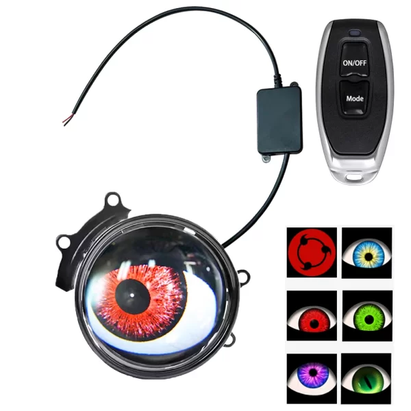 LED Devil Eye DRL Lights – 12V Retrofit Auto Accessories with Remote Control | Custom Headlight Upgrade for Cars & Motorcycles - Image 5