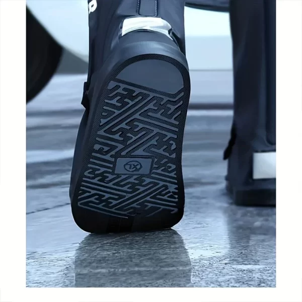 Motorcycle High Rain Boots Waterproof Reflective Snowy Non-Slip Footwear Motorbike Cycling Bike Reusable Rainproof Shoes Cover - Image 3
