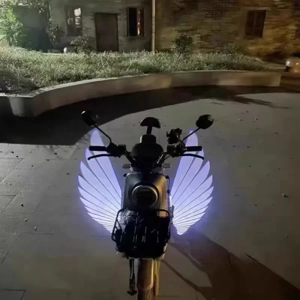 Motorcycle Angel Wings Welcome Light Electric Vehicle Universal Modification LED Projection Wings Atmosphere Motorcycle Decorati - Image 4