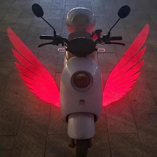 Motorcycle Angel Wings Welcome Light Electric Vehicle Universal Modification LED Projection Wings Atmosphere Motorcycle Decorati - Image 2