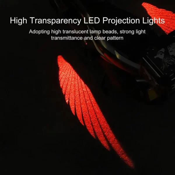 Motorcycle Angel Wings Projection Light Kit 2pcs Underbody Ghost Shadow Lights Water Resistant Ambient Lighting For Motorcycle - Image 2
