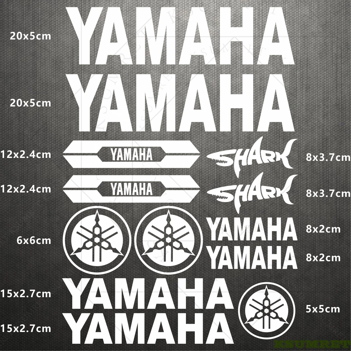 Yamaha Sticker Logo Motorcycle Stickers Helmet Reflective Vinyl Decal Kit 2