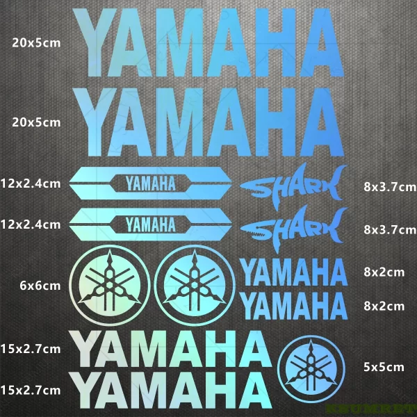 Yamaha Sticker Logo Motorcycle Stickers Helmet Reflective Vinyl Decal Kit 5